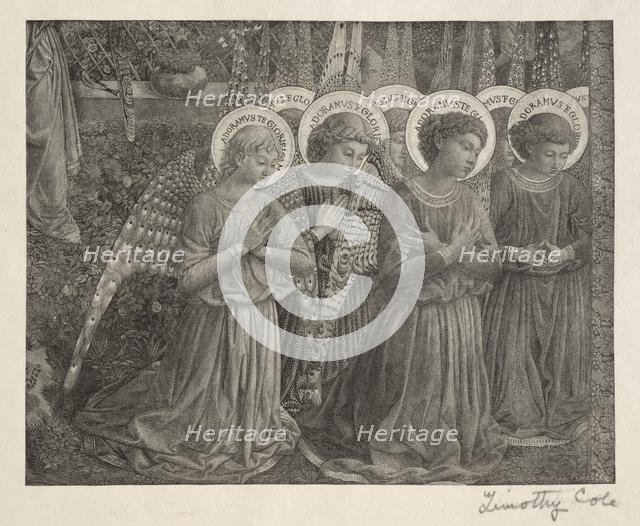 Old Italian Masters: Group of Angels, 1888-1892. Creator: Timothy Cole (American, 1852-1931).