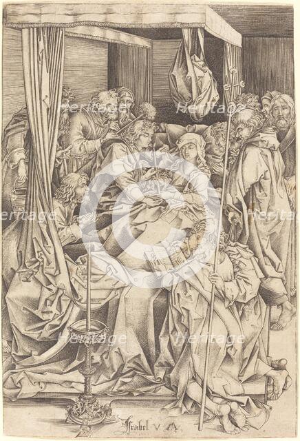 The Death of the Virgin, c. 1480/1490. Creator: Israhel van Meckenem.