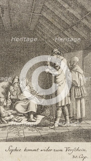 Plate 10 for Oliver Goldsmith's 'The Vicar of Wakefield', 1776. Creator: Daniel Berger.