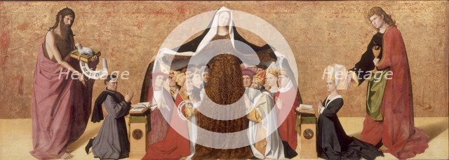 The Virgin of Mercy of the Cadard Family, 1453. Artist: Quarton (or Charonton), Enguerrand (ca 1410–ca 1466)