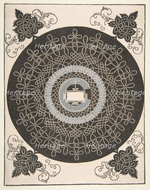 Embroidery Pattern with an Oblong Panel in its Center, 1521 before. Creator: Albrecht Durer.