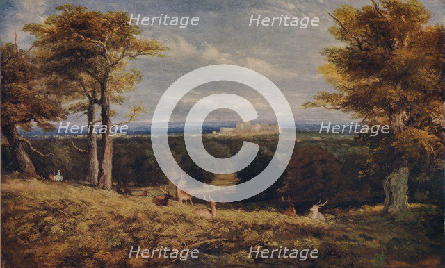 'Windsor Castle from the Great Park', 1846. Artist: David Cox the elder.