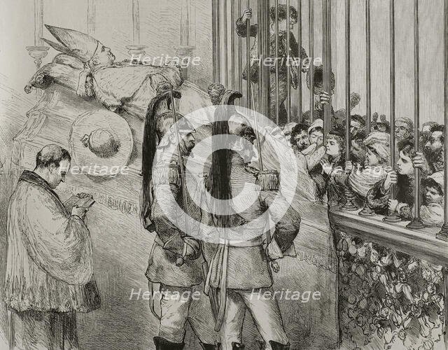 Funeral of Pope Pius IX in Rome, 1878.  Creator: Unknown.