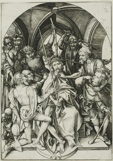 Christ Crowned With Thorns, from The Passion, c. 1475. Creator: Martin Schongauer.