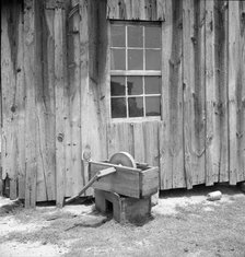 Side of a cotton cabin in Georgia, 1936. Creator: Dorothea Lange.