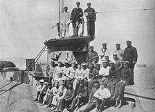 'The officers and crew of the HM Submarine E14', 1915.  Artist: Unknown.