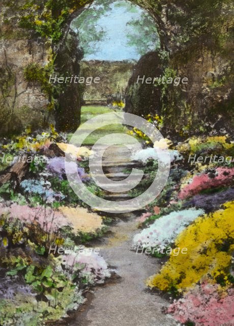 Reproduction of illustration: "Baberton, Midlothian," Scotland, showing the hollow..., c1915 - 1925. Creator: Frances Benjamin Johnston.