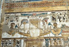 Painted wall relief, Temple of Rameses III, Medinet Habu, Egypt, 12th century BC. Artist: Unknown
