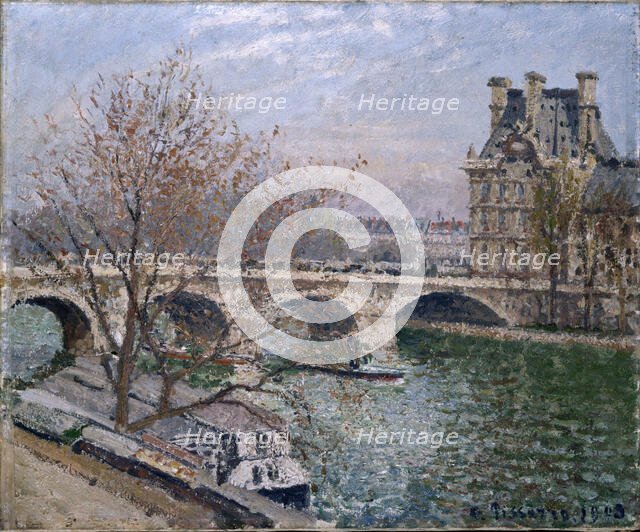 Le Pont Royal et le Pavillon de Flore, 1903. Creator: Camille Pissarro.