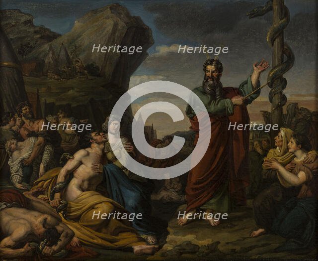 Sketch for the church of Saint-Paul-Saint-Louis : The Serpent of Airain, c.1819.  Creator: Constantin-Louis-Félix Smith.