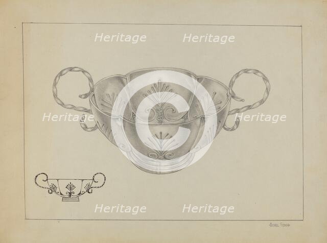 Silver Bowl, c. 1936. Creator: Michael Fenga.