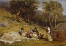 Sheep Shearing, 1849. Creator: David Cox the elder.
