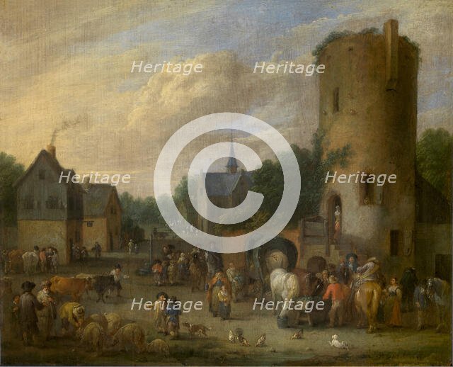 A Village Scene, 1680. Creator: Peeter Bout.