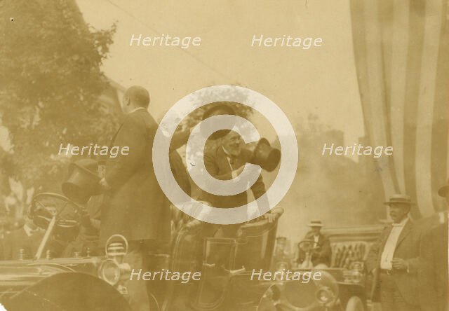 Russians leaving Portsmouth, 1905. Creator: Nathan Lazarnick.