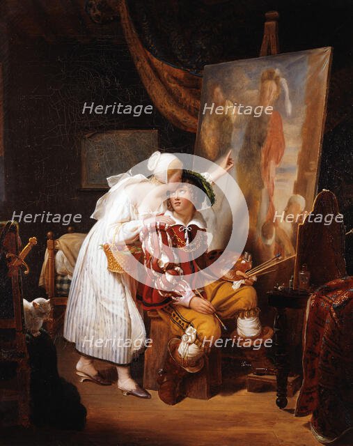 Van Dyck peignant son premier tableau, 1819. Creator: Louis Ducis.