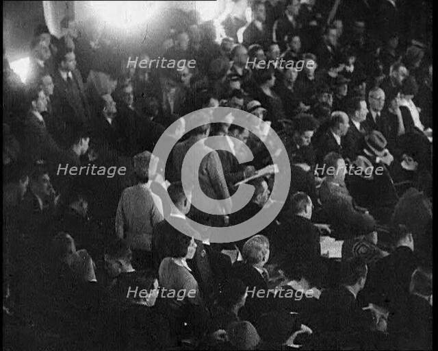 American Civilians in a Courtroom During the Lindbergh's Kidnapping Case Trial , 1930s. Creator: British Pathe Ltd.