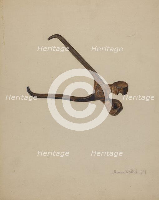 Bullet Mold, 1941. Creator: Herman O. Stroh.