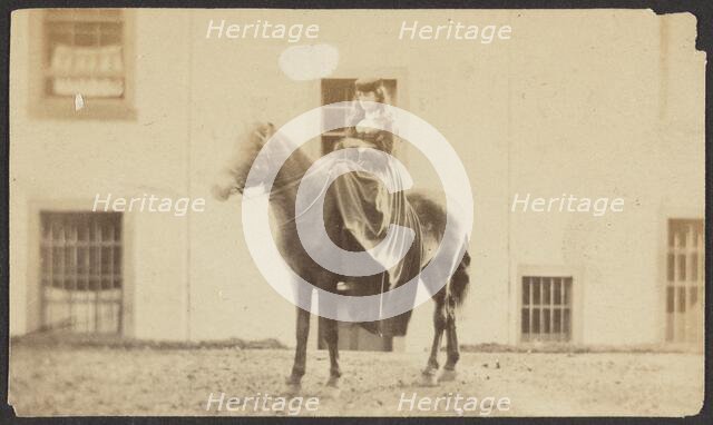 Portrait of a Woman Riding a Horse, late 19th century. Creator: Unknown.