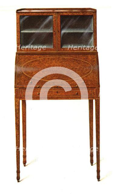 Amboyna-wood Writing Cabinet. 1908. Creator: Shirley Slocombe.