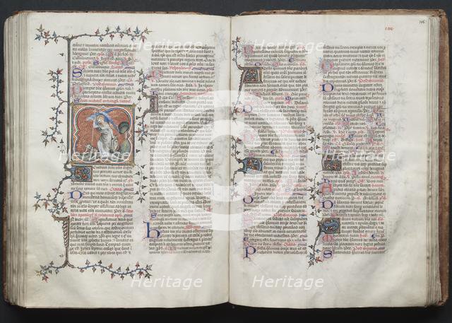 The Gotha Missal: Fol. 124v, The Archangel Michael, c. 1375. Creator: Master of the Boqueteaux (French); Workshop, and.