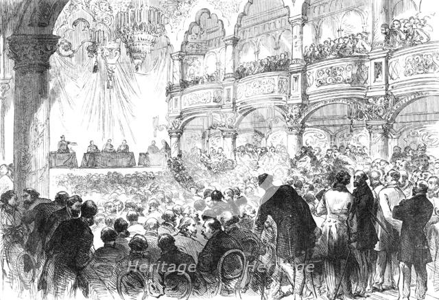 The Elections in Paris: a meeting in a fashionable quarter, 1869. Creator: Unknown.