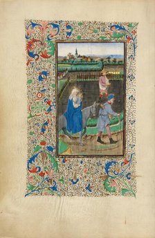 The Flight into Egypt; Llangattock Hours, 1450s. Creator: Master of the Llangattock Hours.