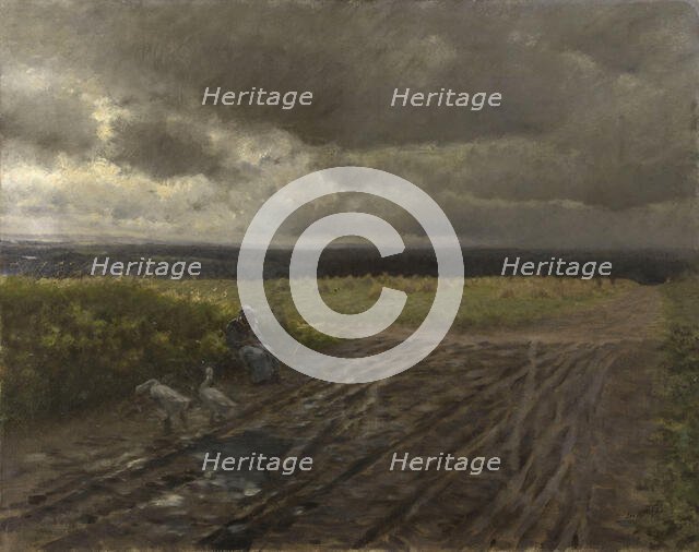 The goose girl, 1884. Creator: Giuseppe de Nittis.