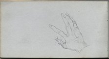 Sketchbook, page 68: Study of a Hand. Creator: Ernest Meissonier (French, 1815-1891).