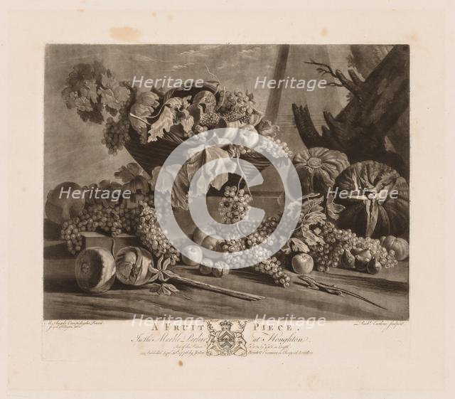 A Fruit Piece, 1776. Creator: Richard Earlom (British, 1743-1822).