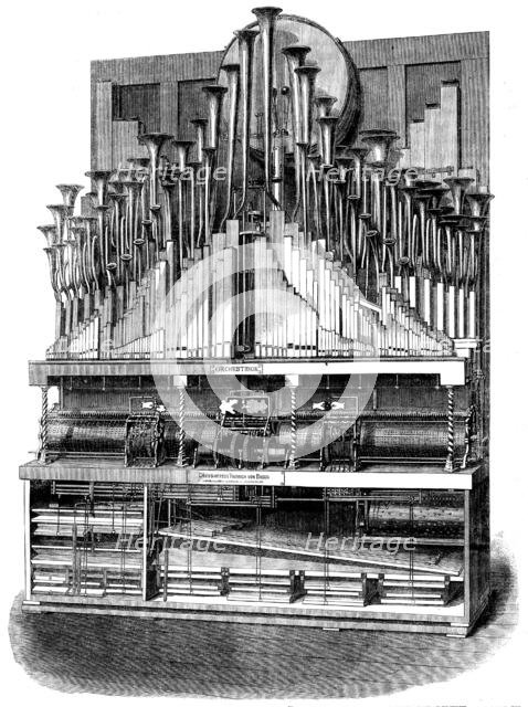 The International Exhibition: the orchestrion, by M. Welte, of Vöhrenbach..., 1862. Creator: Unknown.