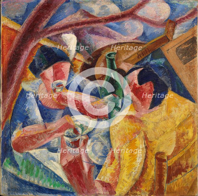 Sotto il pergolato a Napoli (Under the pergola in Naples), 1914. Creator: Boccioni, Umberto (1882-1916).