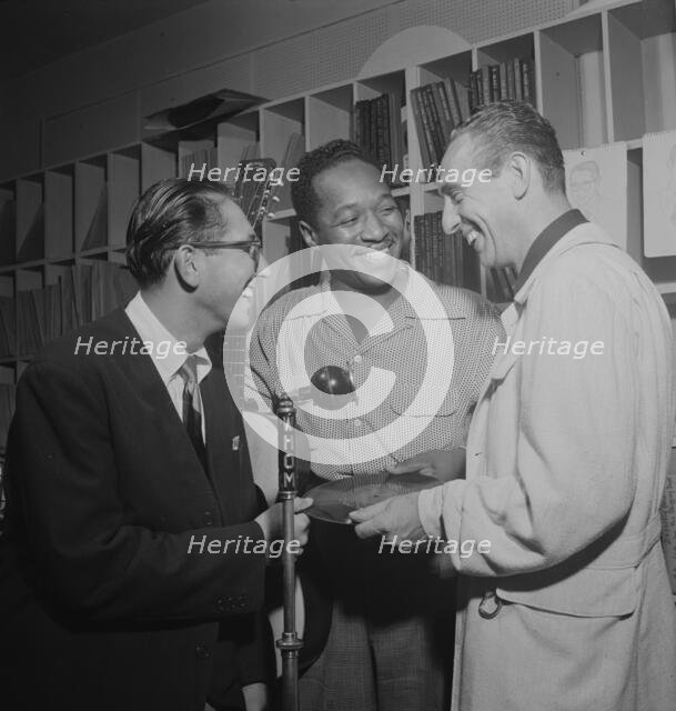 Portrait of Josh White and Symphony Sid, WHOM, New York, N.Y., 1946. Creator: William Paul Gottlieb.
