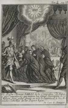 'Father Sailly and his Companions receiving the Authentic Letters of the Mission..., 1748.  Creator: Unknown.