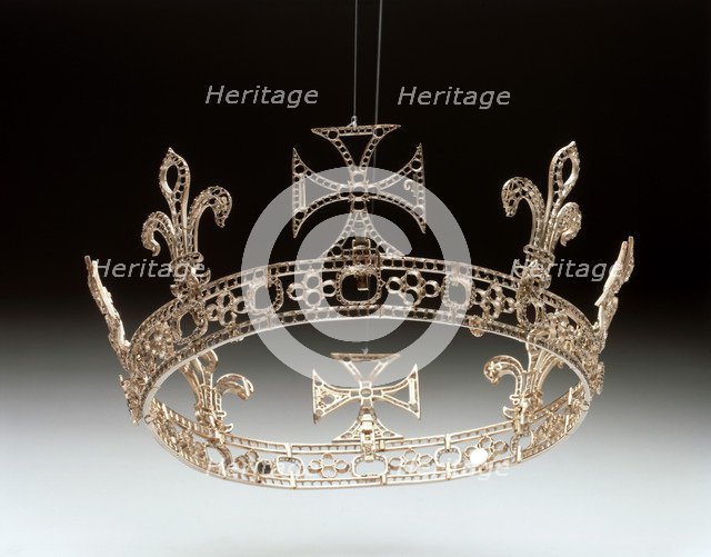 Queen Victoria's Grand or Regal Circlet re-made for Queen Victoria by Garrard's in 1858. Artist: Unknown