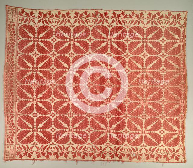 Coverlet, 1852. Creator: Unknown.