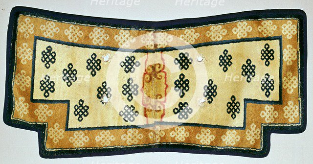 Mongolian saddle-rug with an 'endless knot' design, 15th century. Artist: Unknown