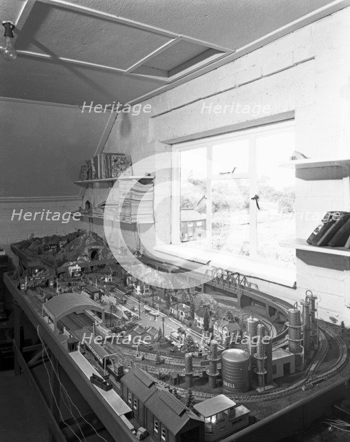 Model railway layout, Wickersley, South Yorkshire, 1960. Artist: Michael Walters
