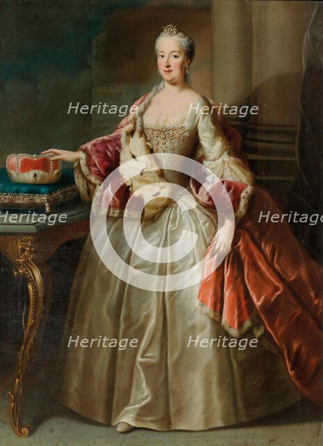 Portrait of Maria Anna of Pfalz-Sulzbach (1722-1790), Princess of Bavaria. Creator: Desmarées, George (1697-1776).