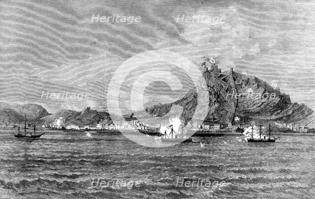 The Civil War in Spain: Bombardment of Alicante, 1873. Creator: Unknown.