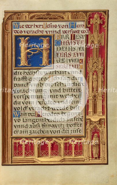 Decorated Text Page; Prayer Book of Cardinal Albrecht of Brandenburg, about 1525-1530. Creator: Unknown.