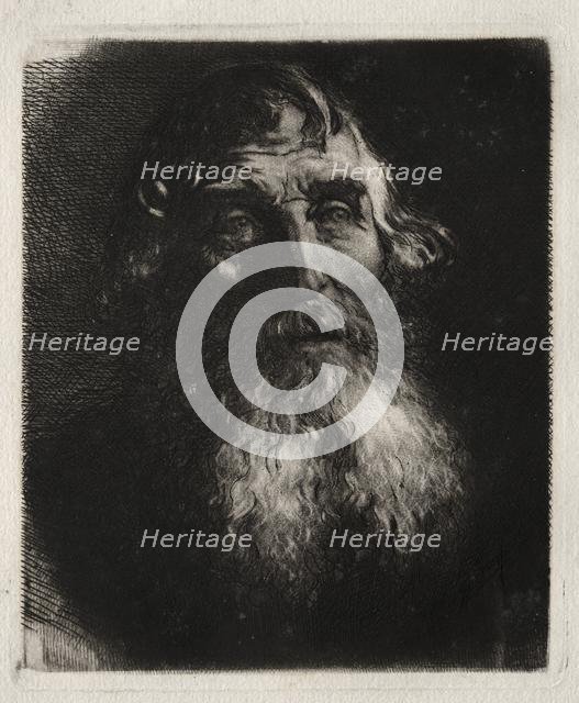 Study of an Old Man's Head. Creator: Hubert von Herkomer (British, 1849-1914).