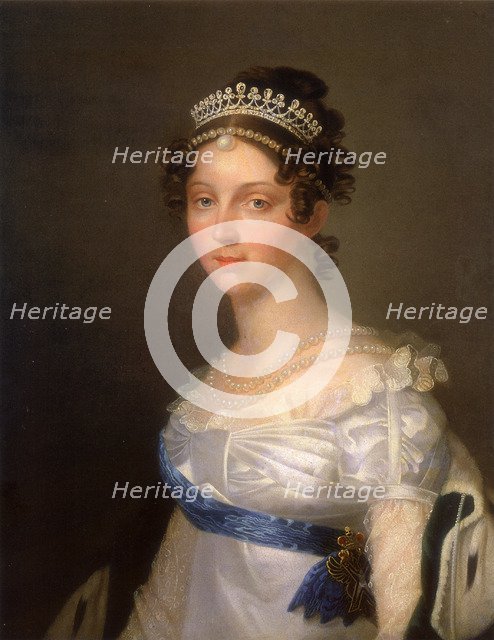 Portrait of Empress Elizabeth Alexeievna, Princess Louise of Baden (1779-1826), after 1806. Artist: Anonymous  
