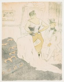 Elles: Woman In a Corset, 1896. Creator: Henri de Toulouse-Lautrec (French, 1864-1901).