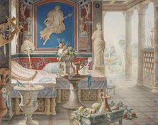 Architectural Fantasy in the Style of Pompeii, 1856. Artist: Duban, Félix (1797-1870)