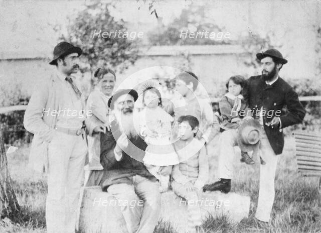 Pissarro Family group plus Alice Isaacson and Tommy Pissarro Creator: Unknown.