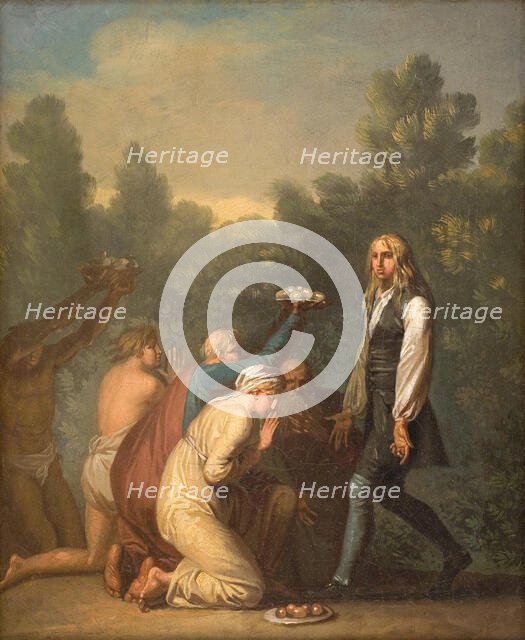 Niels Klim Receives the Homage of the Quamites, 1785-1789. Creator: Nicolai Abraham Abildgaard.