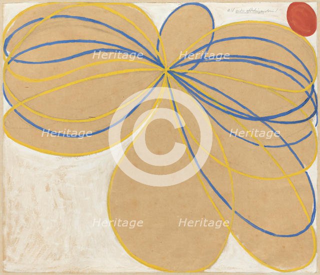 Group V, The Seven-Pointed Star, No. 1 (WUS/Seven-Pointed Star Series) , 1908. Creator: Hilma af Klint (1862-1944).