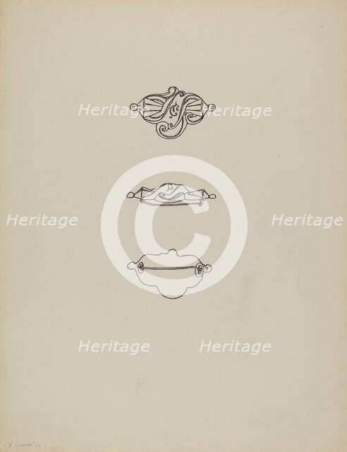 Brooch, 1935/1942. Creator: Dorothy Dwin.