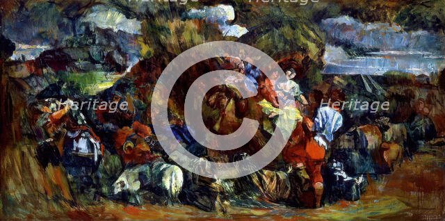 The Flight into Egypt, probably 1922. Creator: Ludvig Karsten.