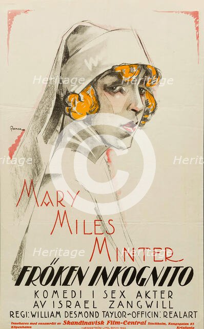 Movie poster "Nurse Marjorie" by William Desmond Taylor  , 1922. Creator: Rohman, Eric (1891-1949).